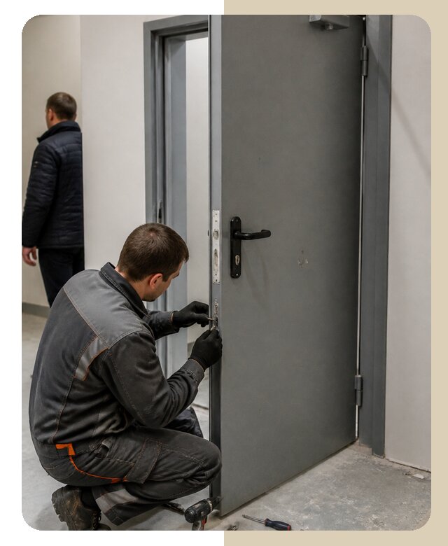 Ремонт противопожарной двери в Нововоронеже по цене 6578 р. | Дверной